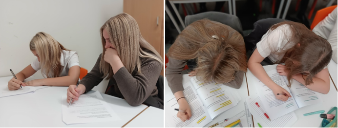 A collage of a person with her head on a book
AI-generated content may be incorrect.
