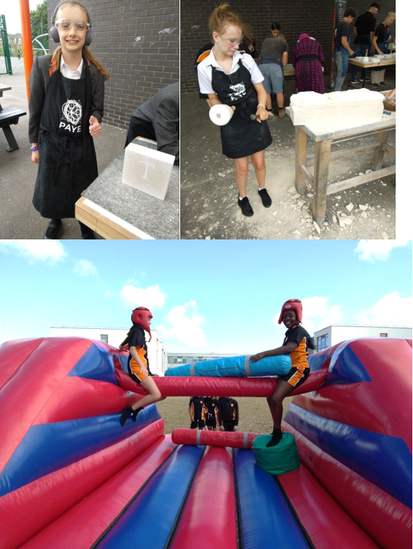 A collage of kids playing inflatable castle

AI-generated content may be incorrect.