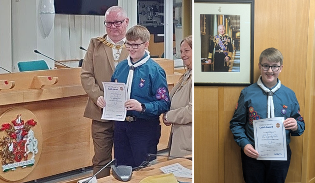 A collage of a child scout holding a certificate
AI-generated content may be incorrect.