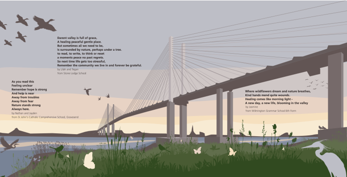 A bridge with birds flying over it
AI-generated content may be incorrect.