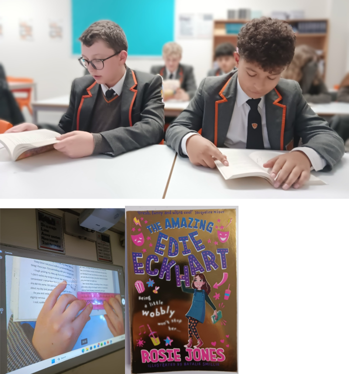 A group of kids sitting at a table reading books
AI-generated content may be incorrect.